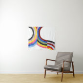 Geconstrueerde regenboog - Verticaal Wandkleed (In Situ (horizontaal))