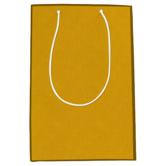 Gecontextureerd donkergoud medium cadeauzakje (Voorkant)