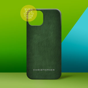 Gecontextureerde look met Groen Manly Design iPhone 13 Pro Max Hoesje