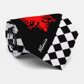 Gecontroleerd Albanees Stropdas, Albanië, mode ond Stropdas (Opgerold)