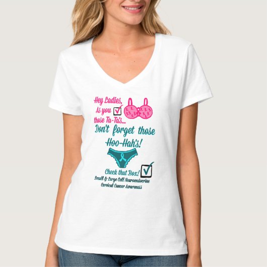 Gecontroleerd! Bewustmaking van vrouw kanker! 2 T-shirt (Voorkant)