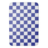 Gecontroleerd blauw en wit badmat (Voorkant Verticaal)