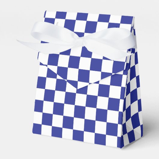 Gecontroleerd blauw en wit bedankdoosjes (Voorkant Zijde)