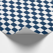 Gecontroleerd blauw en wit cadeaupapier (Hoek)