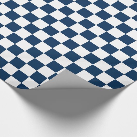 Gecontroleerd blauw en wit cadeaupapier (Hoek)