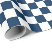 Gecontroleerd blauw en wit cadeaupapier (Rol Hoek)