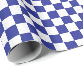 Gecontroleerd blauw en wit cadeaupapier (Rol Hoek)