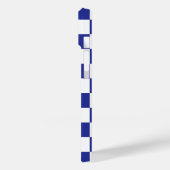 Gecontroleerd blauw en wit Case-Mate iPhone case (Achterkant / Links)