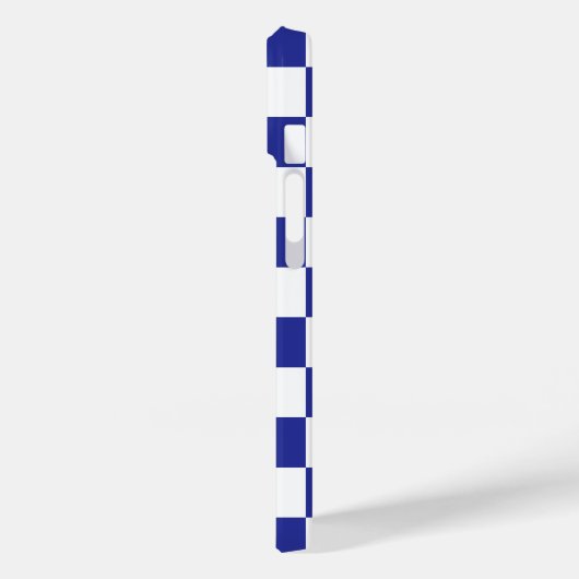 Gecontroleerd blauw en wit Case-Mate iPhone case (Achterkant / Links)