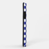 Gecontroleerd blauw en wit Case-Mate iPhone case (Achterkant/rechts)