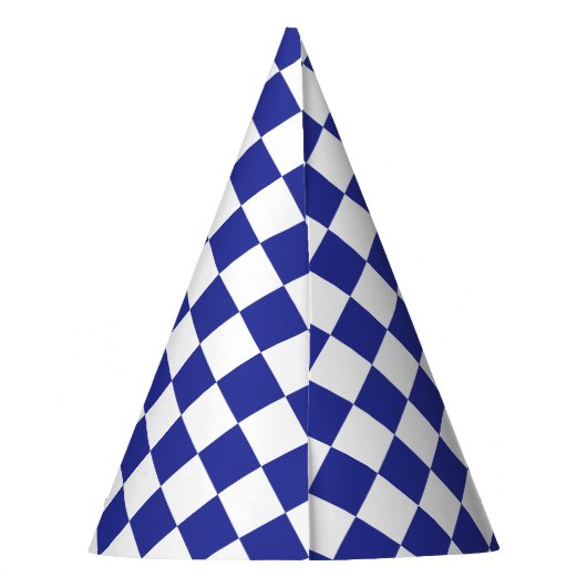 Gecontroleerd blauw en wit feesthoedjes (Achterkant)