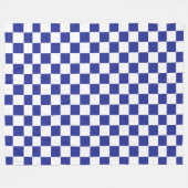 Gecontroleerd blauw en wit fleece deken (Voorkant (Horizontaal))