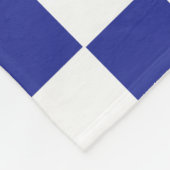 Gecontroleerd blauw en wit fleece deken (Hoek)