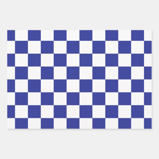 Gecontroleerd blauw en wit inpakpapier vel (Voorkant 2)