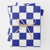 Gecontroleerd blauw en wit inpakpapier vel (In situ)