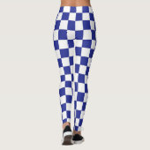 Gecontroleerd blauw en wit leggings (Achterkant)