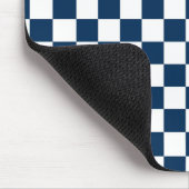 Gecontroleerd blauw en wit muismat (Hoek)