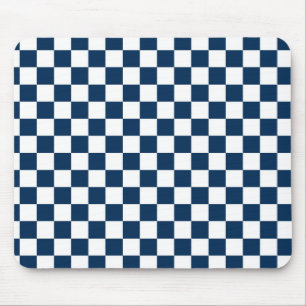 Gecontroleerd blauw en wit muismat