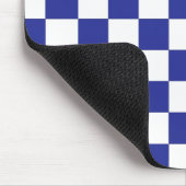 Gecontroleerd blauw en wit muismat (Hoek)