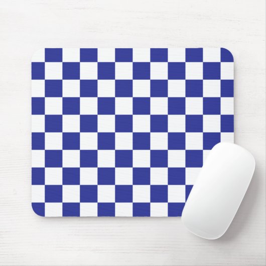 Gecontroleerd blauw en wit muismat (Met muis)