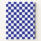 Gecontroleerd blauw en wit notitieboek (Achterkant)