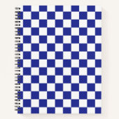 Gecontroleerd blauw en wit notitieboek (Voorkant)