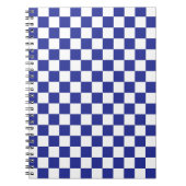 Gecontroleerd blauw en wit notitieboek (Voorkant)
