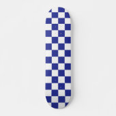 Gecontroleerd blauw en wit persoonlijk skateboard (Voorkant)