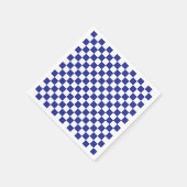 Gecontroleerd blauw en wit servet (Hoek)