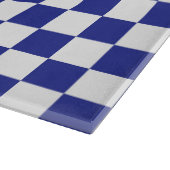Gecontroleerd blauw en wit snijplank (Hoek)