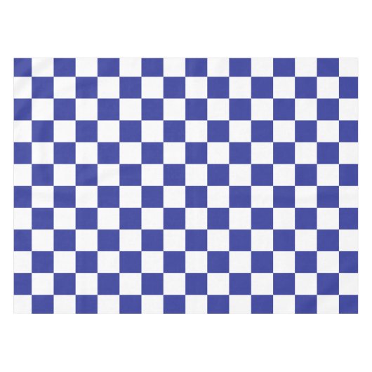 Gecontroleerd blauw en wit tafelkleed (Voorkant (Horizontaal))