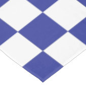 Gecontroleerd blauw en wit tafelkleed (Gekanteld)