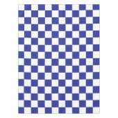 Gecontroleerd blauw en wit tafelkleed (Voorkant)