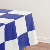 Gecontroleerd blauw en wit tafelkleed (Voorbeeld)