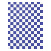 Gecontroleerd blauw en wit tafelkleed (Voorkant)