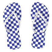 Gecontroleerd blauw en wit teenslippers (Voetbed)