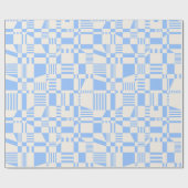 Gecontroleerd blauw en witboek voor onderweg cadeaupapier (Vlak)