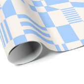 Gecontroleerd blauw en witboek voor onderweg cadeaupapier (Rol Hoek)