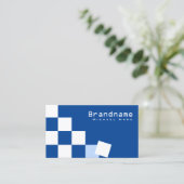 Gecontroleerd blauw en Witte Modern met de Stijlvo Visitekaartje (Staand voorkant)