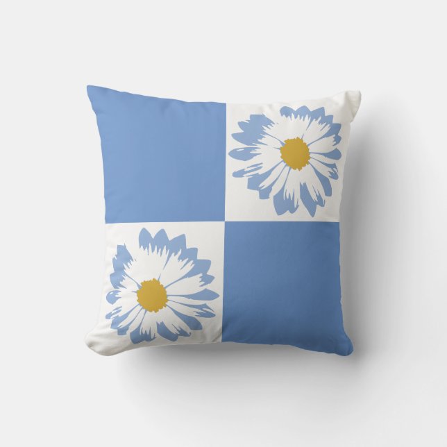 Gecontroleerd blauw en witte ventilator kussen (Voorkant)