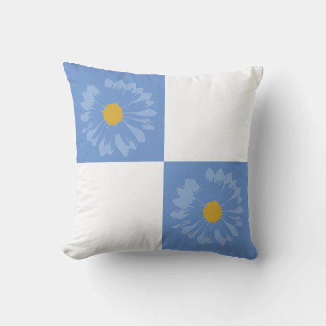 Gecontroleerd blauw en witte ventilator kussen (Voorkant)