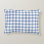 Gecontroleerd Blauw Gingham Classic patroon Accent Kussen (Achterkant)