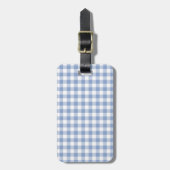 Gecontroleerd Blauw Gingham Classic patroon Bagagelabel (Voorkant verticaal)