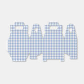Gecontroleerd Blauw Gingham Classic patroon Bedankdoosjes (Uitgevouwen)