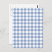 Gecontroleerd Blauw Gingham Classic patroon Briefkaart (Voorkant / Achterkant)
