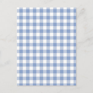 Gecontroleerd Blauw Gingham Classic patroon Briefkaart