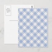 Gecontroleerd Blauw Gingham Classic patroon Briefkaart (Voorkant / Achterkant)