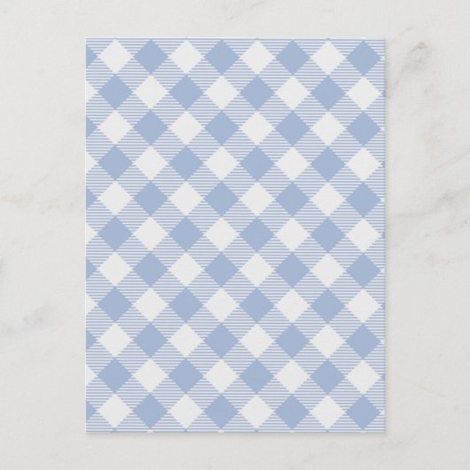 Gecontroleerd Blauw Gingham Classic patroon Briefkaart (Voorkant)