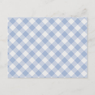 Gecontroleerd Blauw Gingham Classic patroon Briefkaart