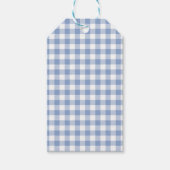 Gecontroleerd Blauw Gingham Classic patroon Cadeaulabel (Voorkant)